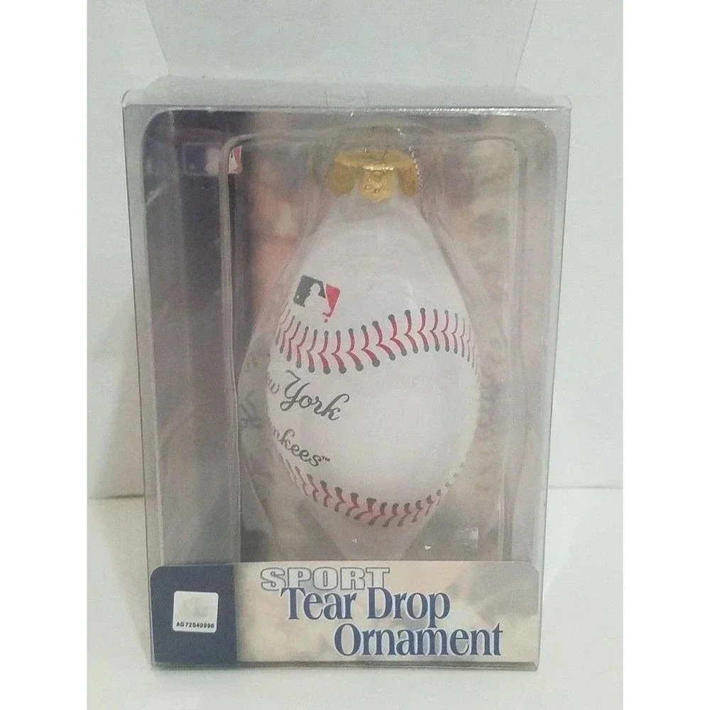 New York Yankees Sport Tear Drop Ornament MLB Baseball Forever Collectibles 4.5"